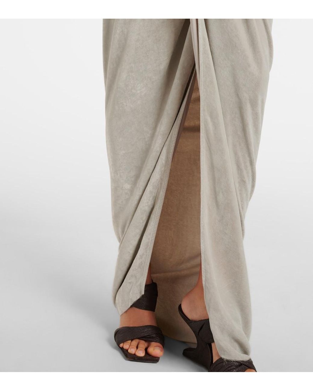 Rick Owens Natural Wrap Maxi Dress