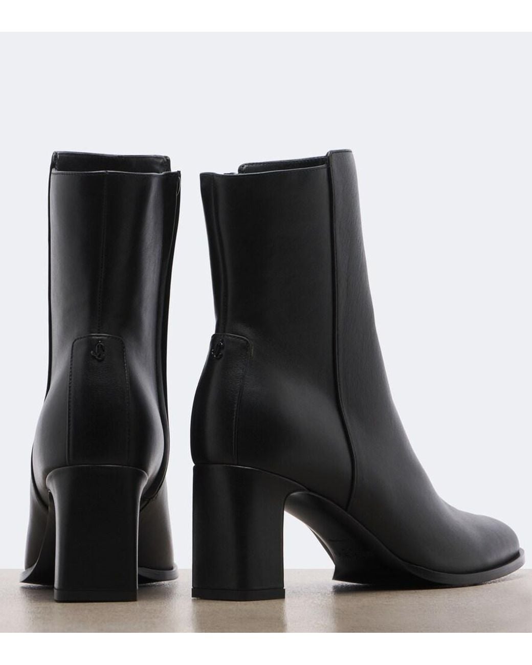 Jimmy Choo Black Caly Leather Ankle Boots