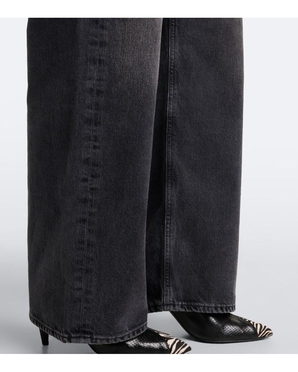 Citizens of Humanity Blue Ayla Faded Wide-Leg Jeans