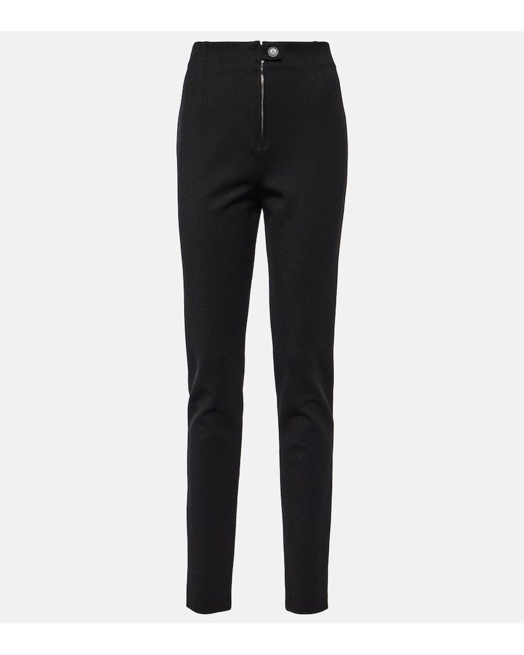 Alaïa Black High-Rise Gabardine Leggings