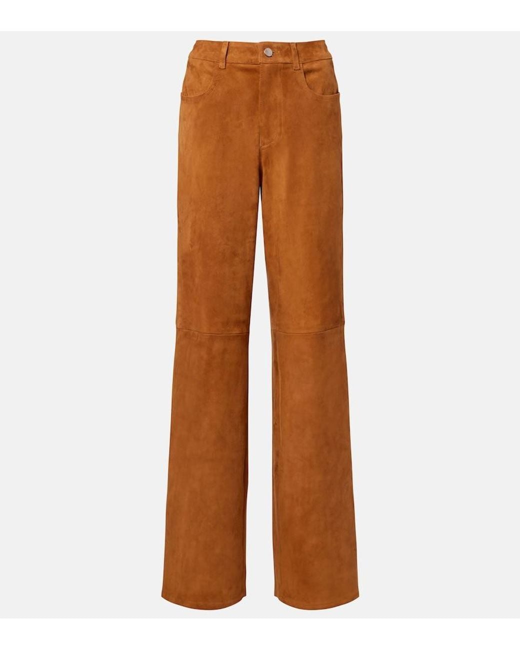 Stouls Brown Mytheo Suede Wide-Leg Pants