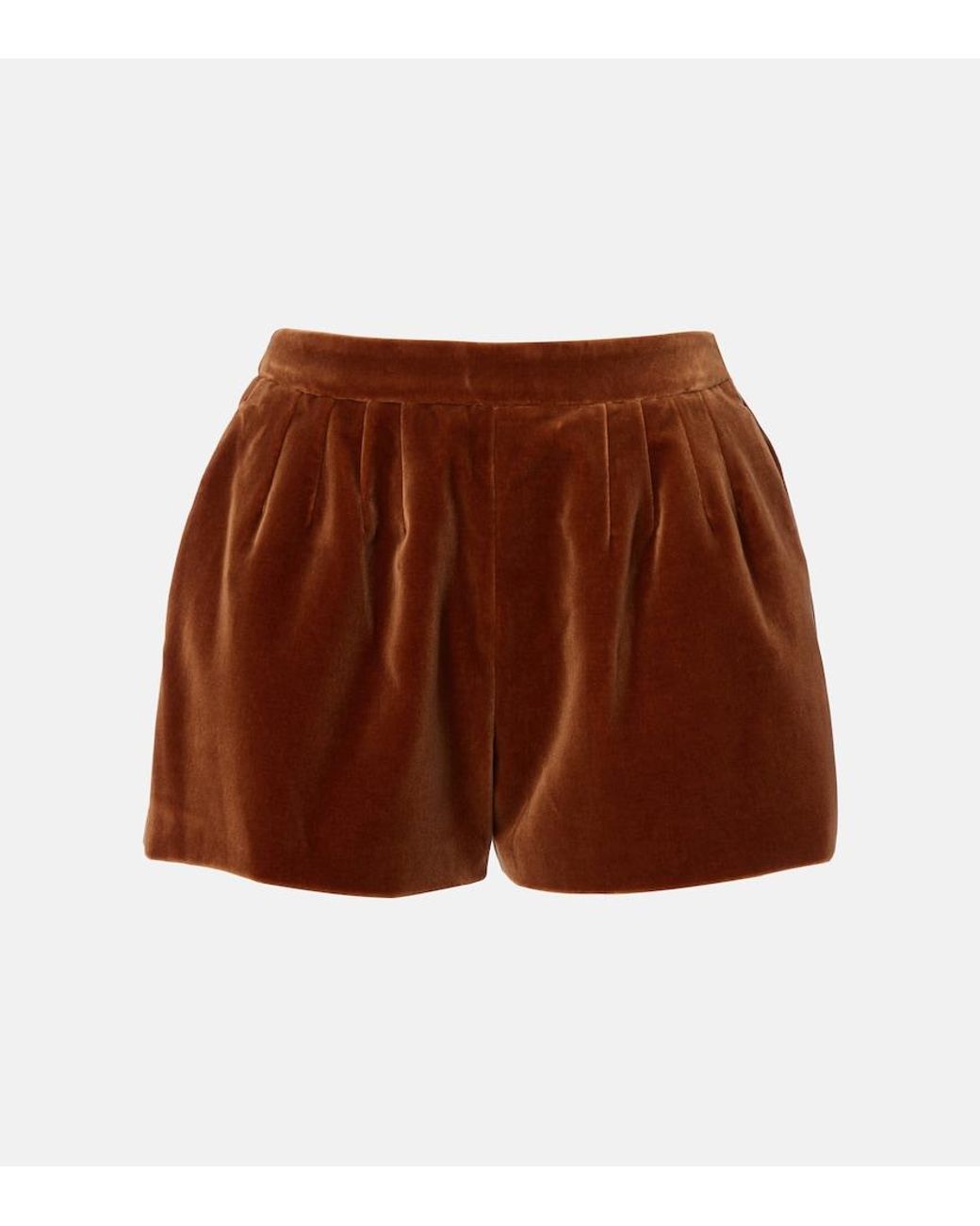 Blazé Milano Brown Tinker Cotton Velvet Shorts