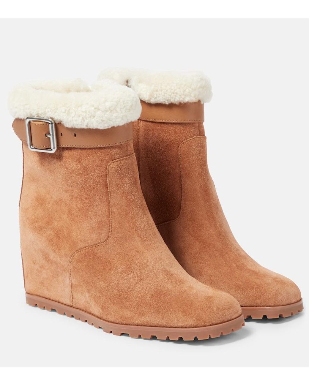 Jonathan Simkhai Brown Avery Suede Wedge Ankle Boots