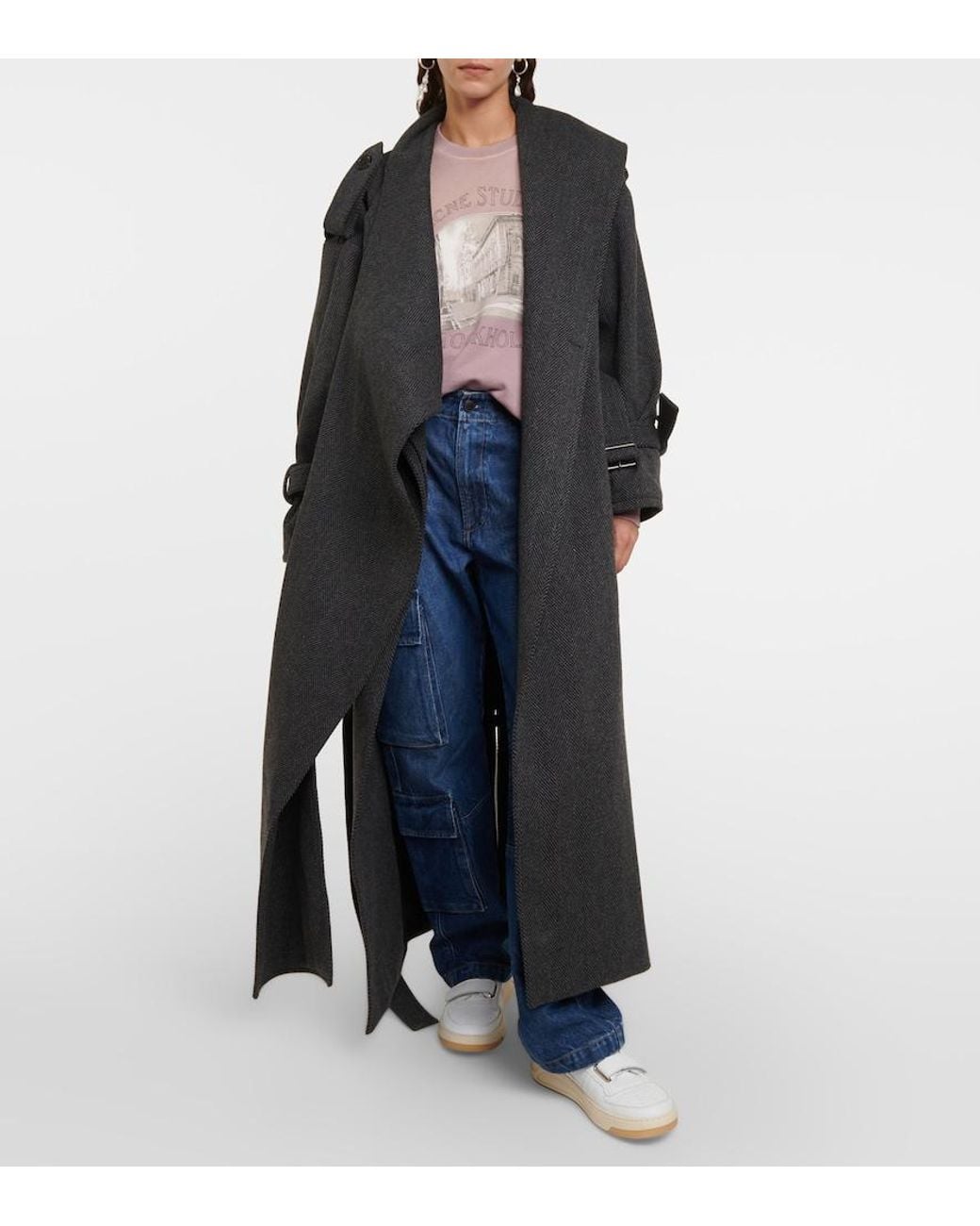 Citizens of Humanity Blue Delena Mid-Rise Wide-Leg Cargo Jeans