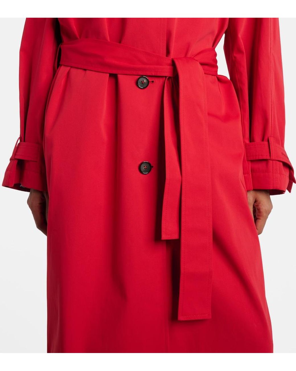 Totême  Red Cotton Trench Coat