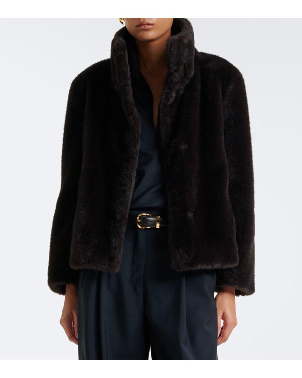 Max Mara Black High-Neck Jacket