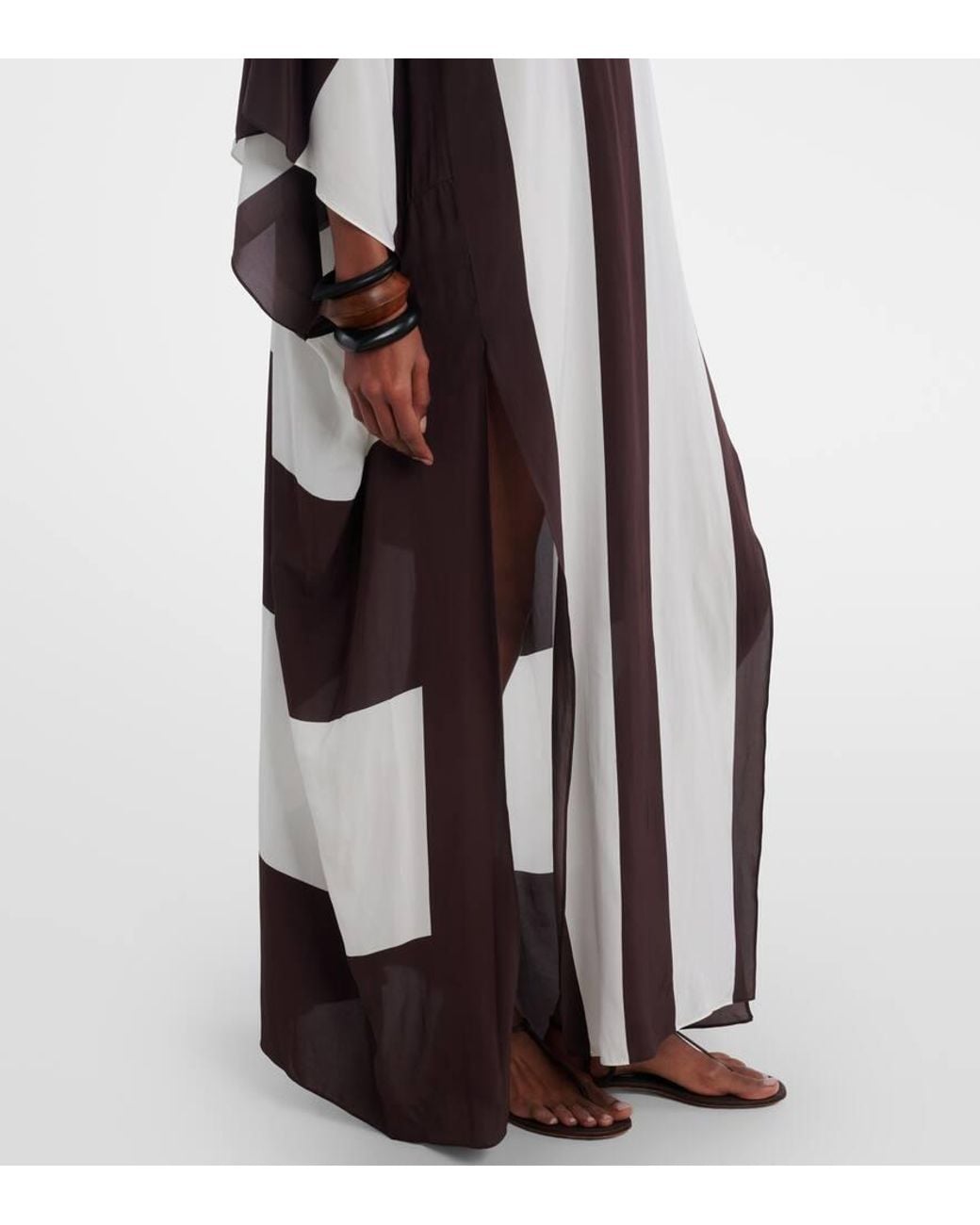 Adriana Degreas Red Striped Kaftan