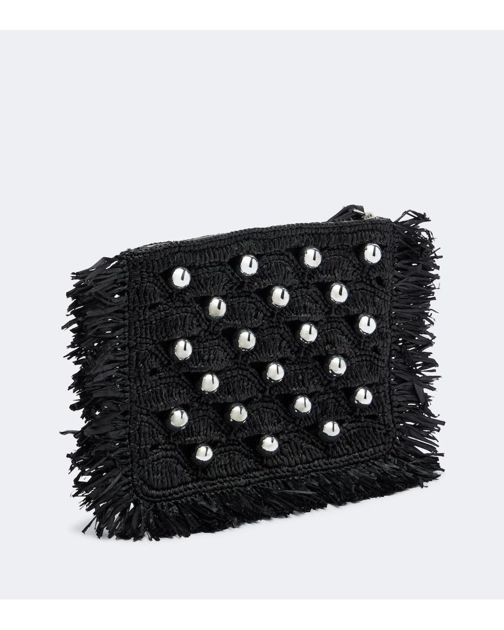 Rabanne Black Sac A Main Small Studded Clutch