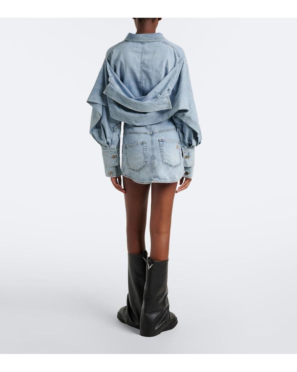 The Attico Blue Denim Minidress
