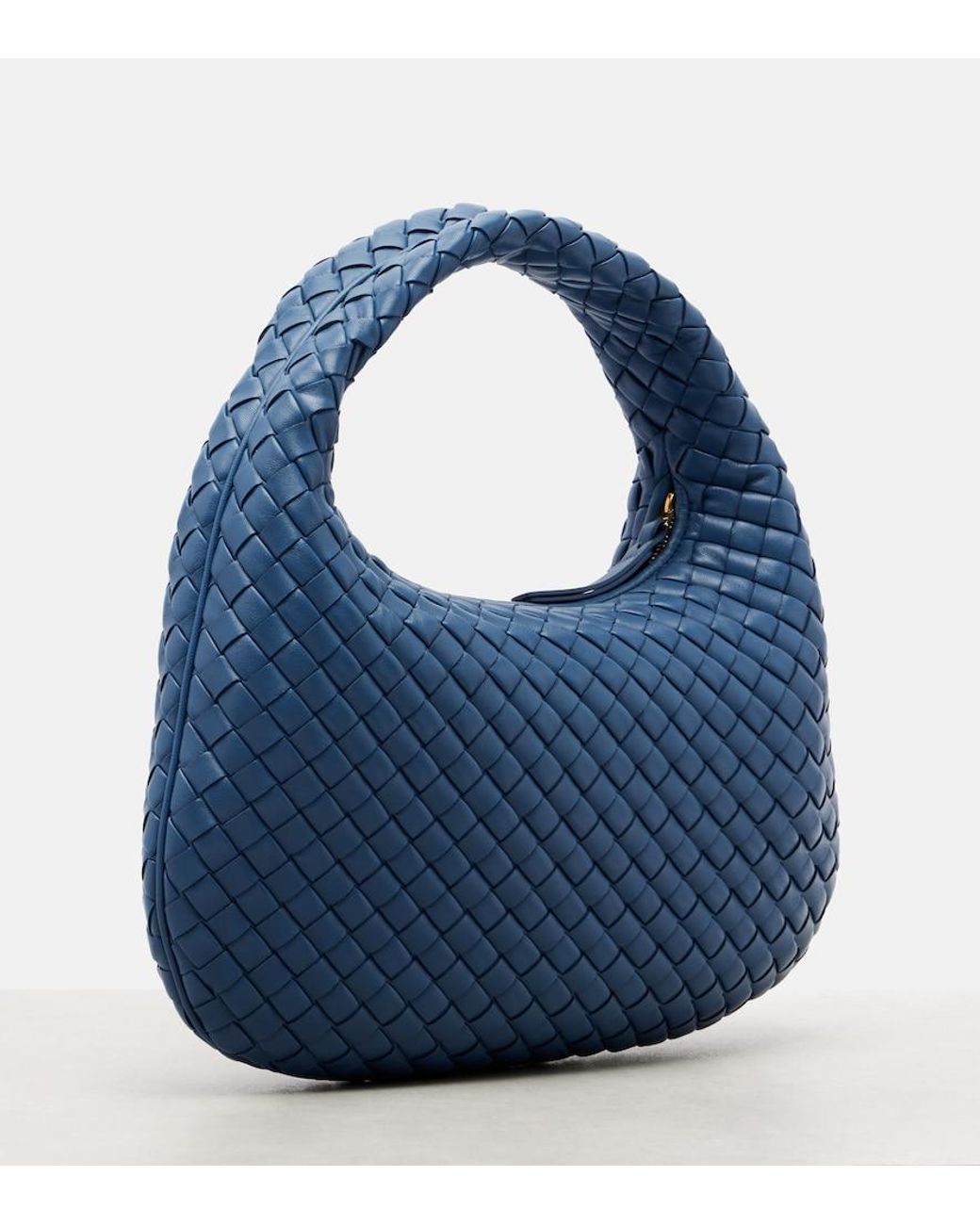 Bottega Veneta Blue Little Veneta Small Leather Shoulder Bag
