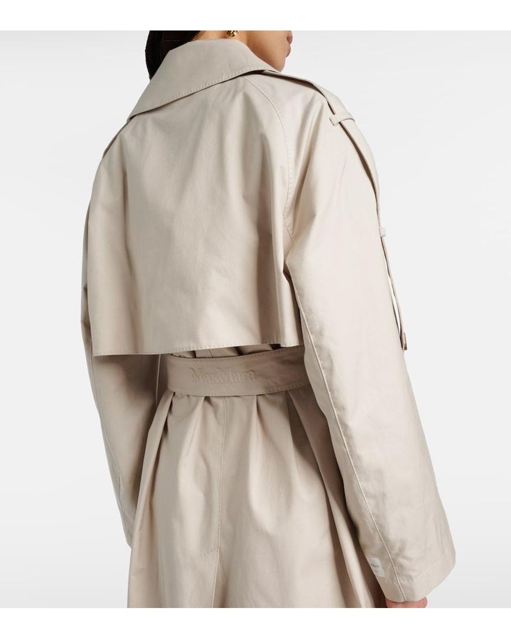 Max Mara Natural The Cube Delfino Twill Trench Coat