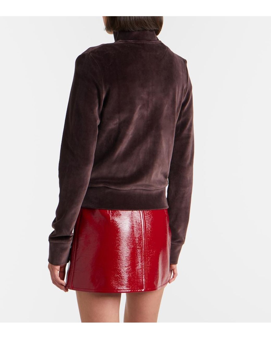 Courreges Black Cotton-Blend Velvet Track Jacket
