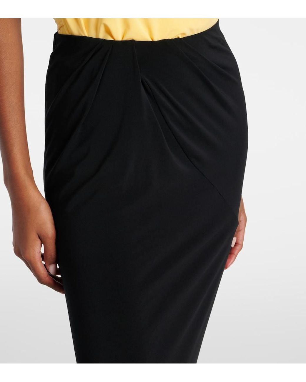 Jacquemus Black Peplo Maxi Skirt