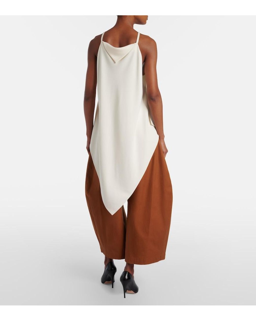 Balenciaga Brown Crepe Balloon Pants