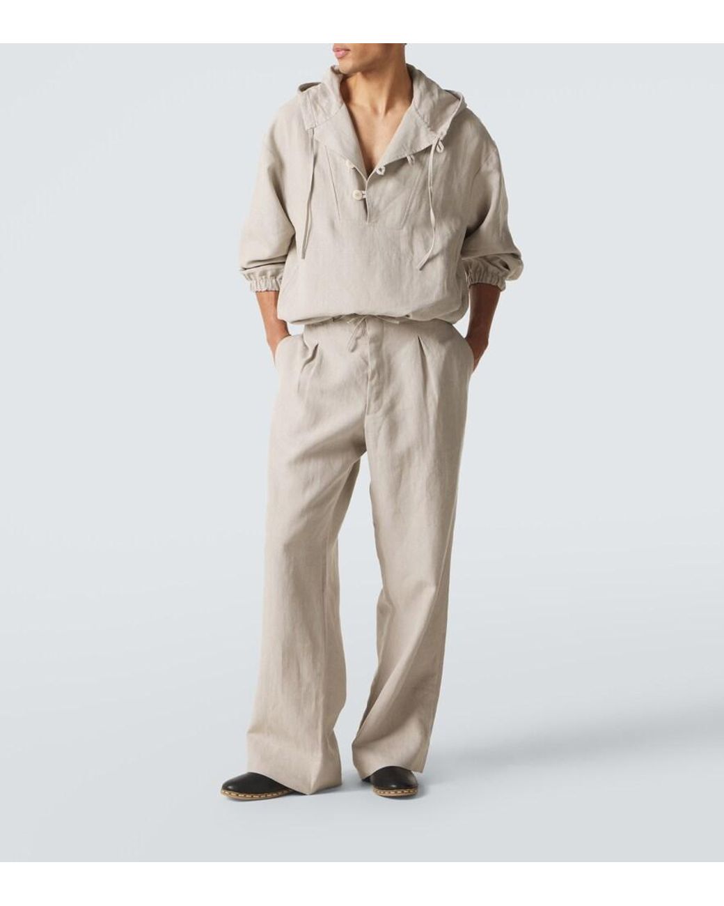 Pantaloni Regular di STÒFFA in Natural da Uomo