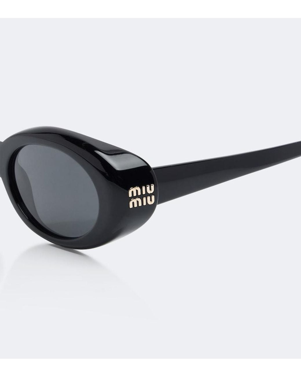 Miu Miu Black Reverie Oval Sunglasses