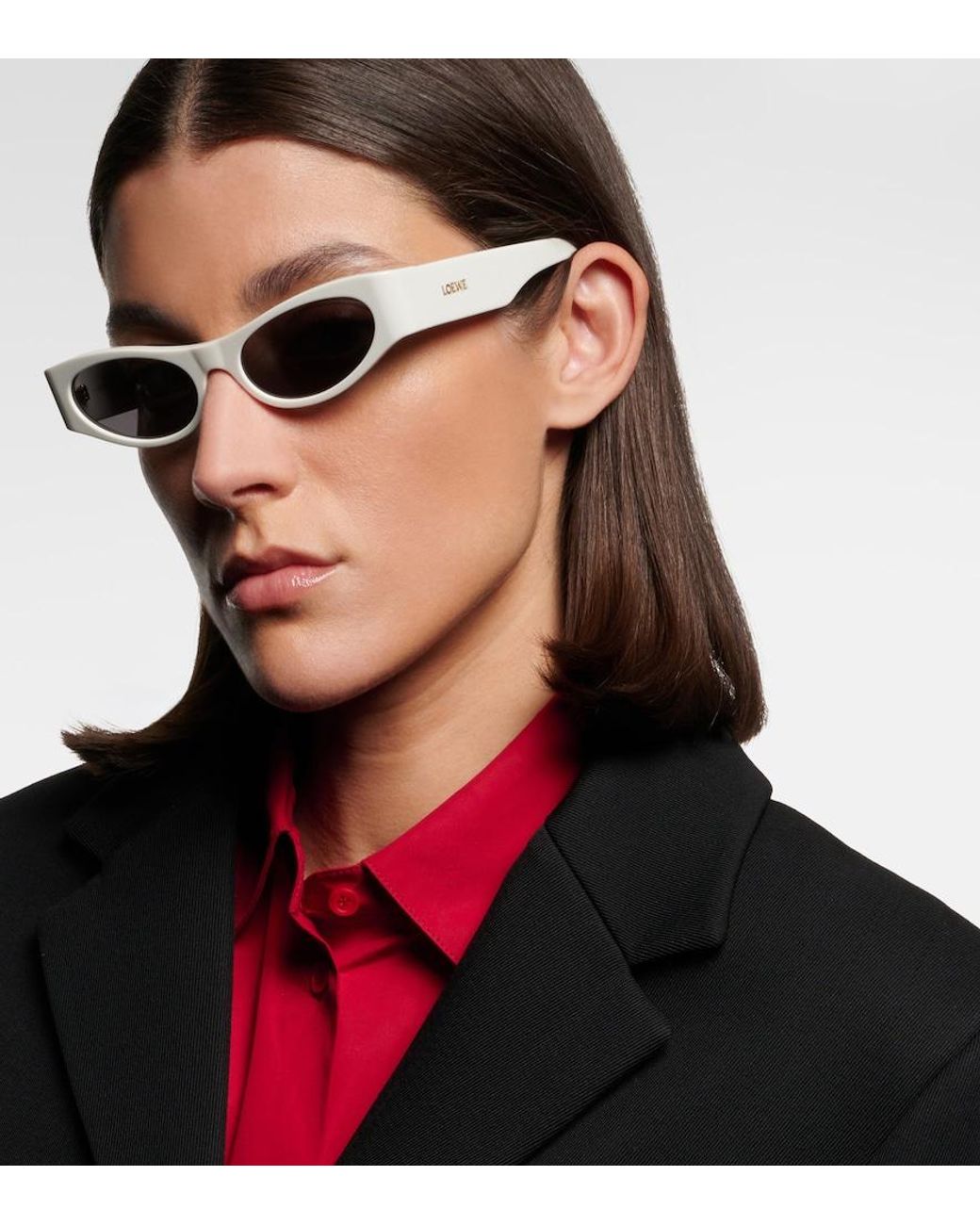 Loewe Gray Paula's Ibiza Signature Oval Sunglasses