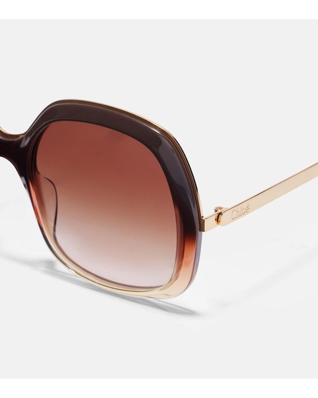 Chloé Brown Leia Square Sunglasses