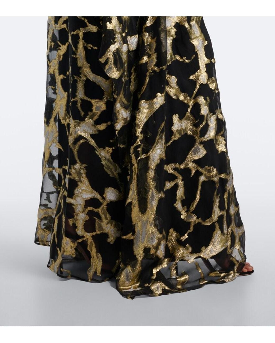 Taller Marmo Black Kintsugi Silk-Blend Fil Coupe Kaftan