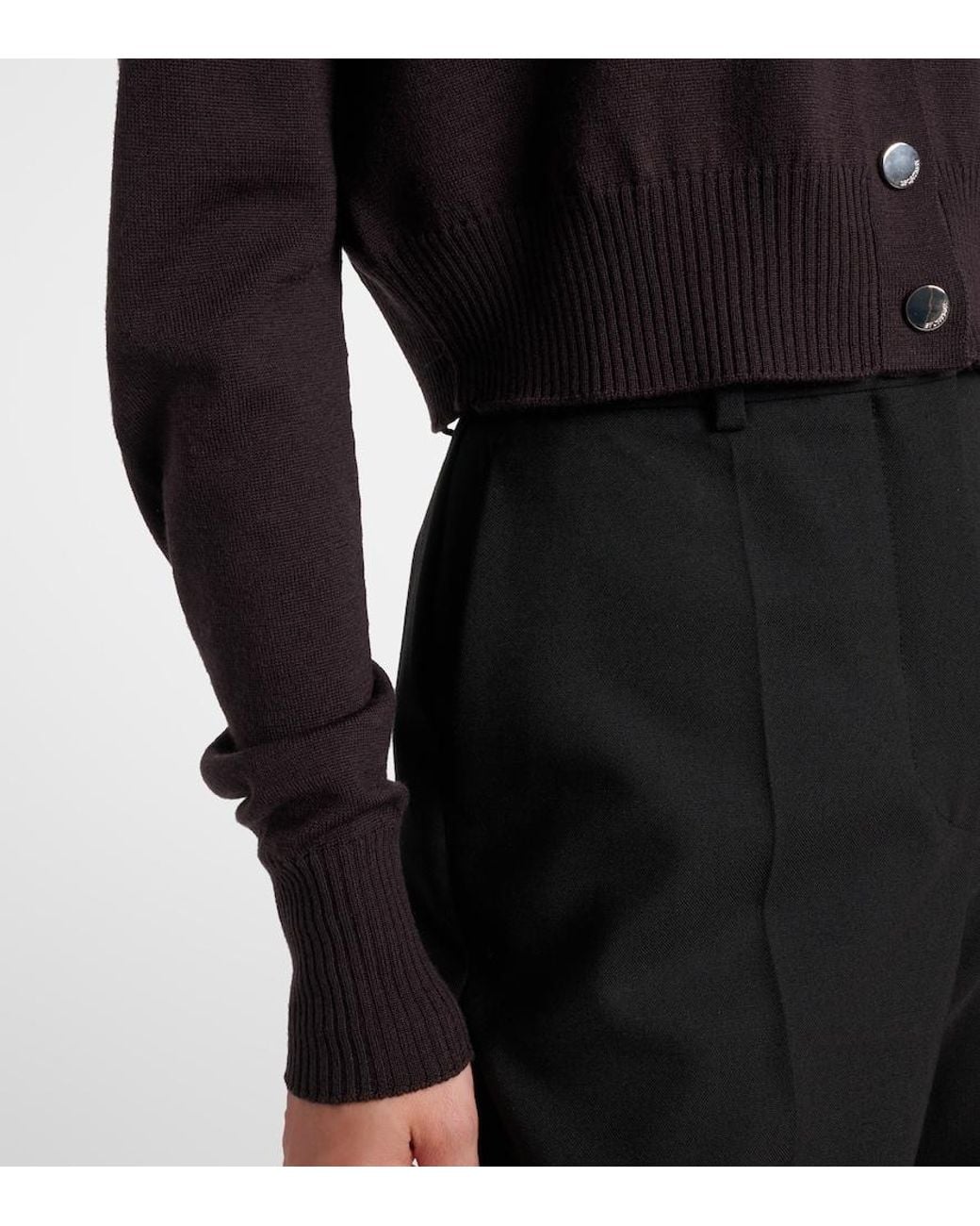 Sportmax Black Perseo Virgin Wool Cardigan