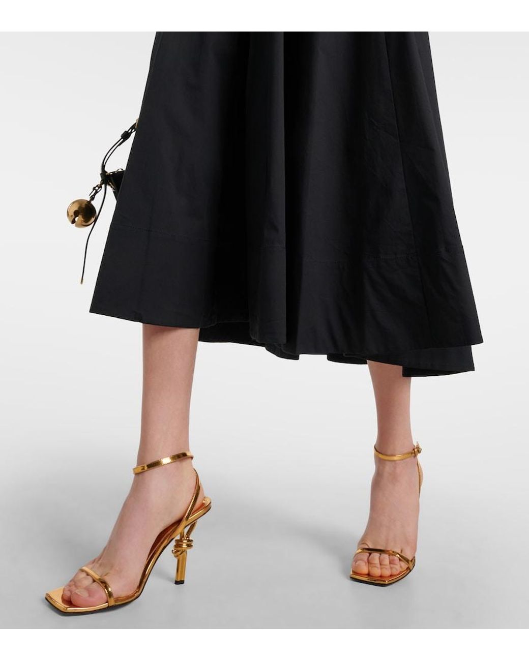 Staud Blue Wells Cotton Poplin Midi Dress