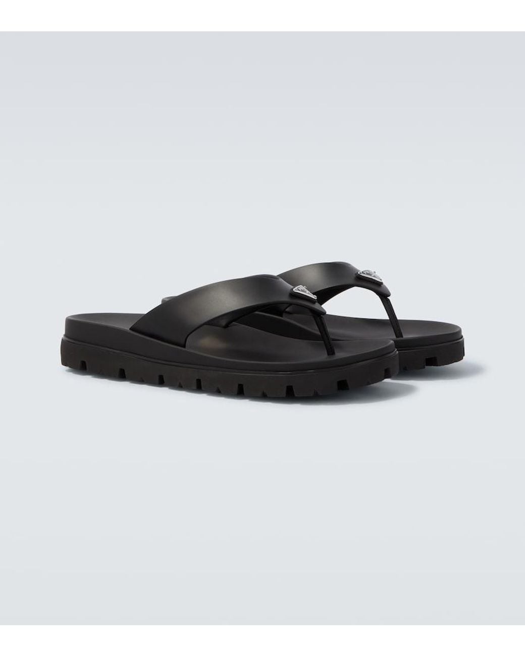 Prada Brown Thong Sandals for men