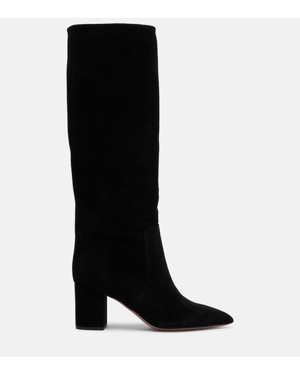 Paris Texas Black Anja Suede Knee-High Boots