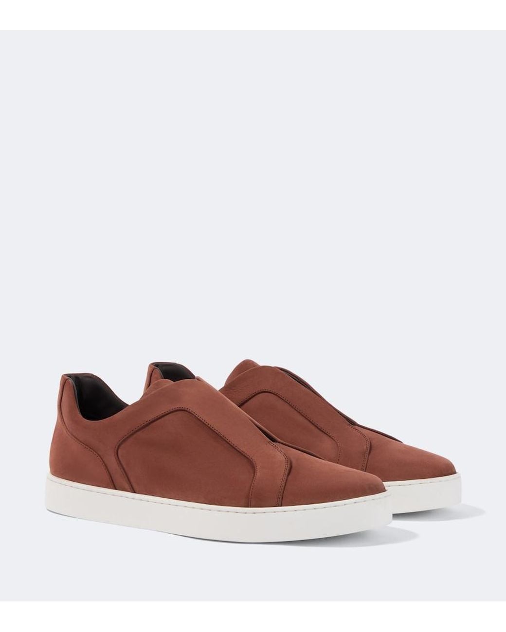 Manolo Blahnik Brown Agilio Suede Sneakers for men