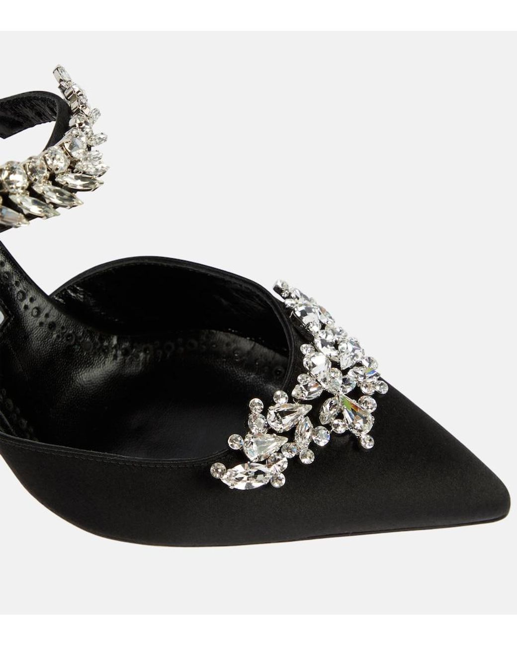 Manolo Blahnik Black Lurum 90 Satin Mule