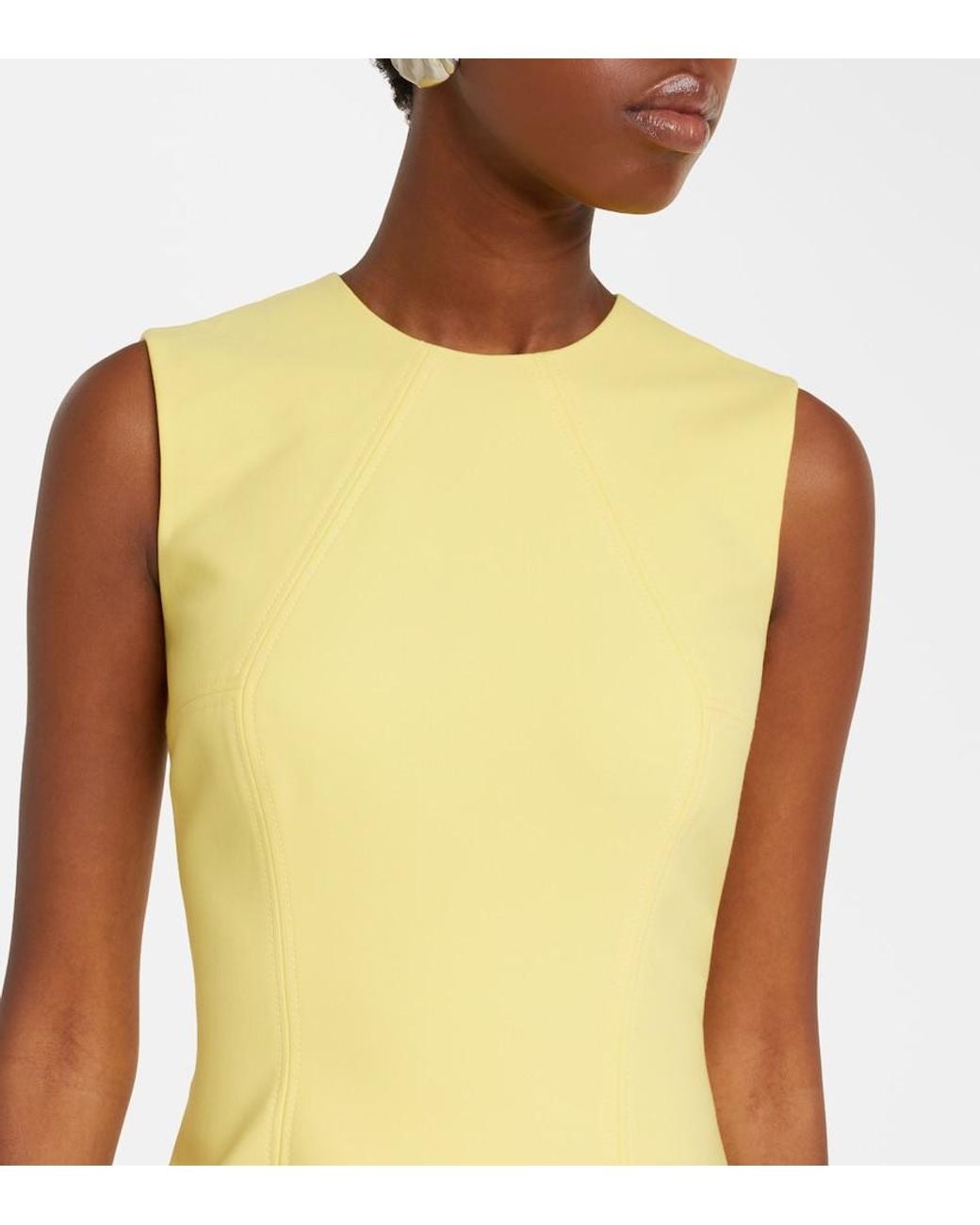 Emilia Wickstead Yellow Seema Crepe Cocktail Dress