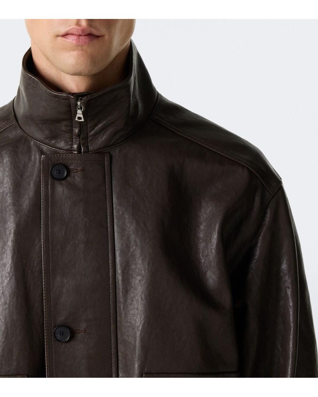 Auralee Lederjacke in Black für Herren