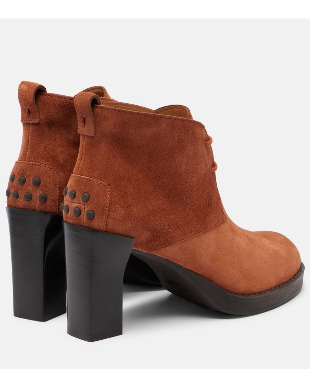 Tod's Brown Bh Bootie 80 Suede Ankle Boots