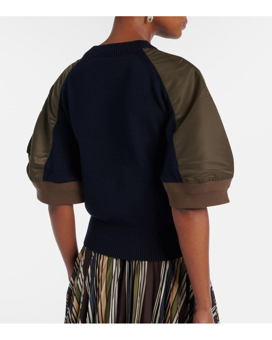 Sacai Blue Paneled Top