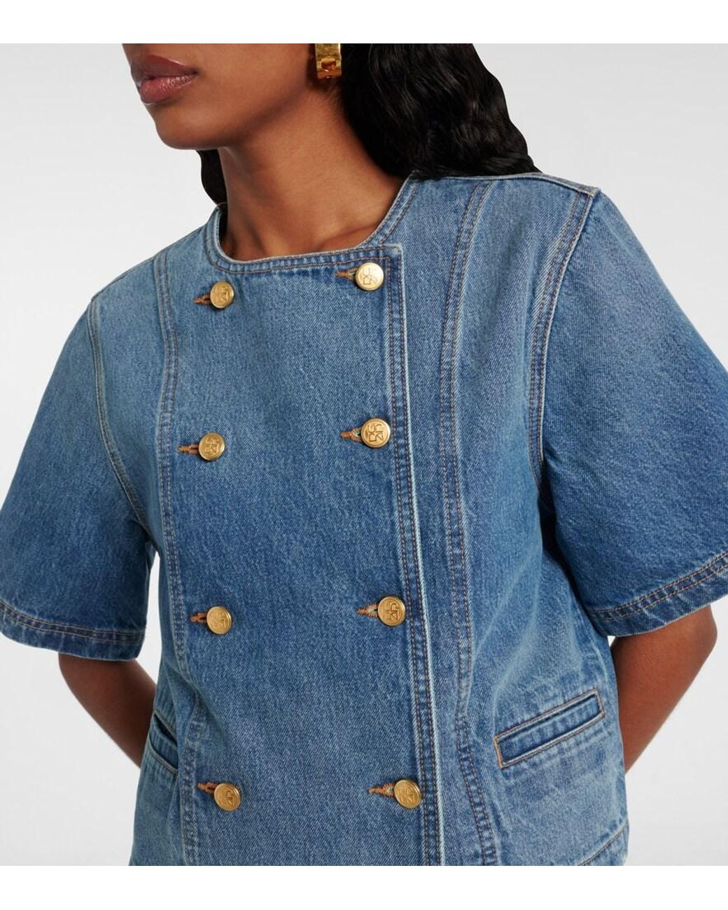 Ulla Johnson Blue Serge Denim Top