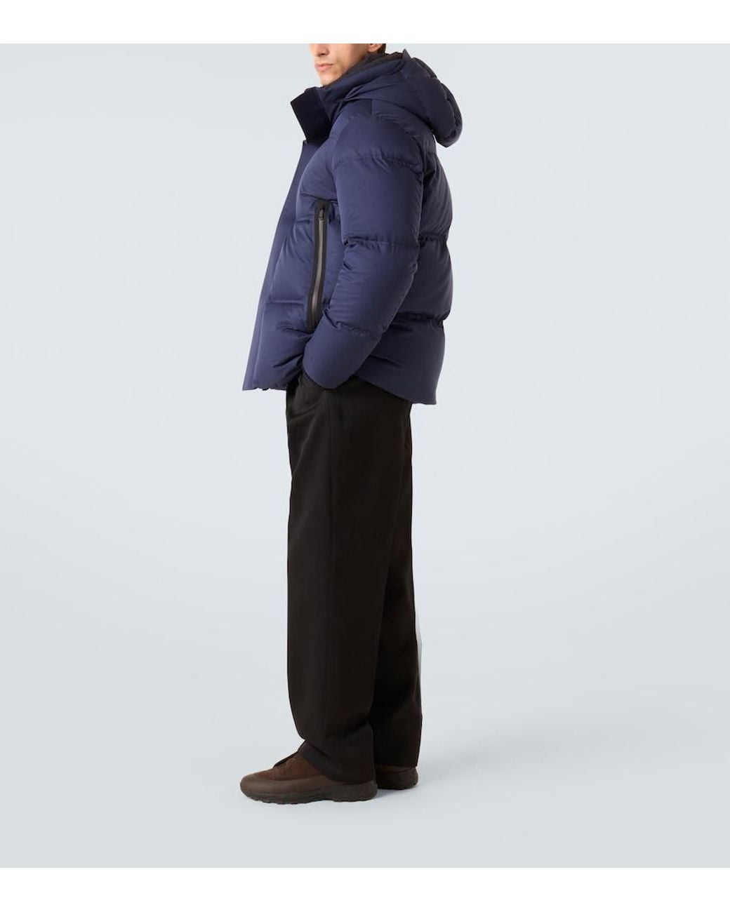Zegna Blue Padded Puffer Jacket for men