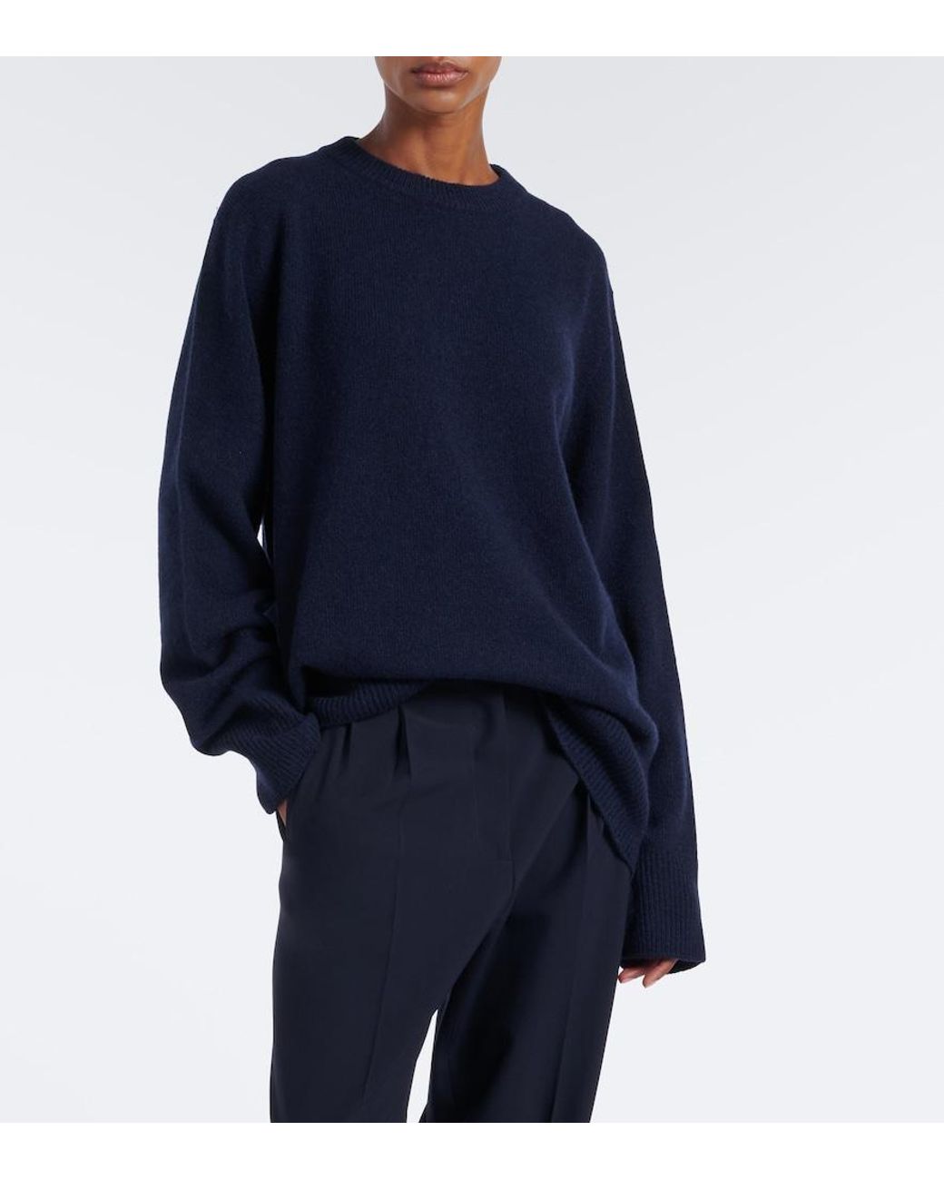 The Row Blue Sibem Wool And Cashmere Sweater