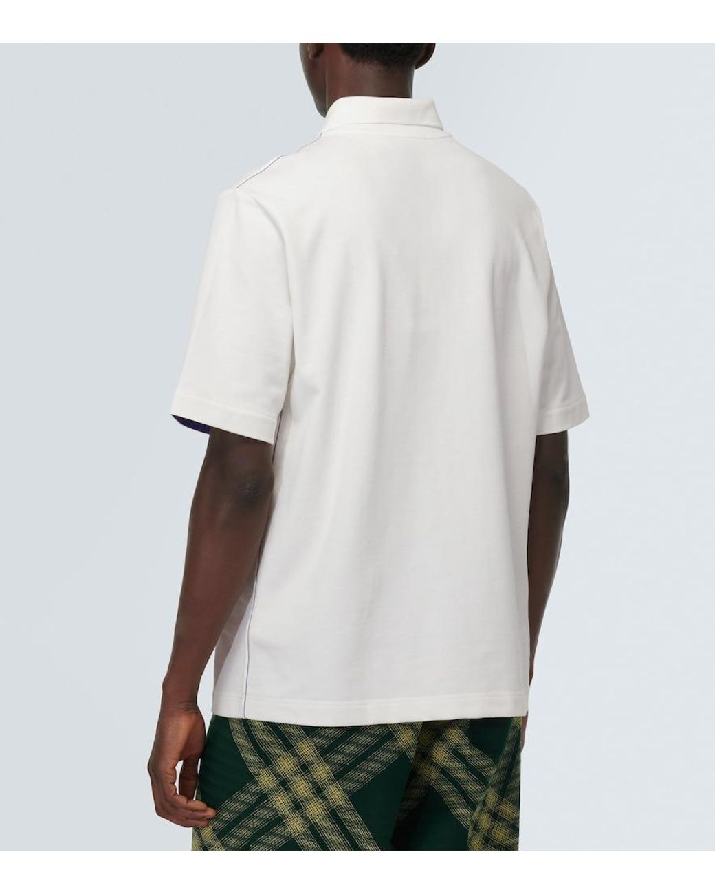 Polo De Algodon Burberry de hombre de color White