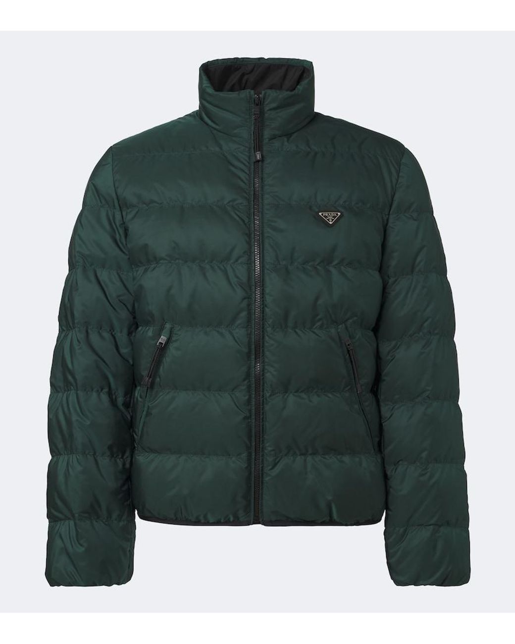 Prada Green Re-Nylon Puffer Jacket for men