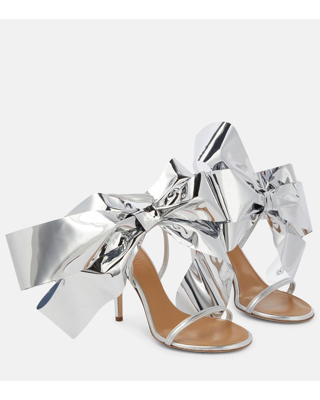 Grey heels with bow top