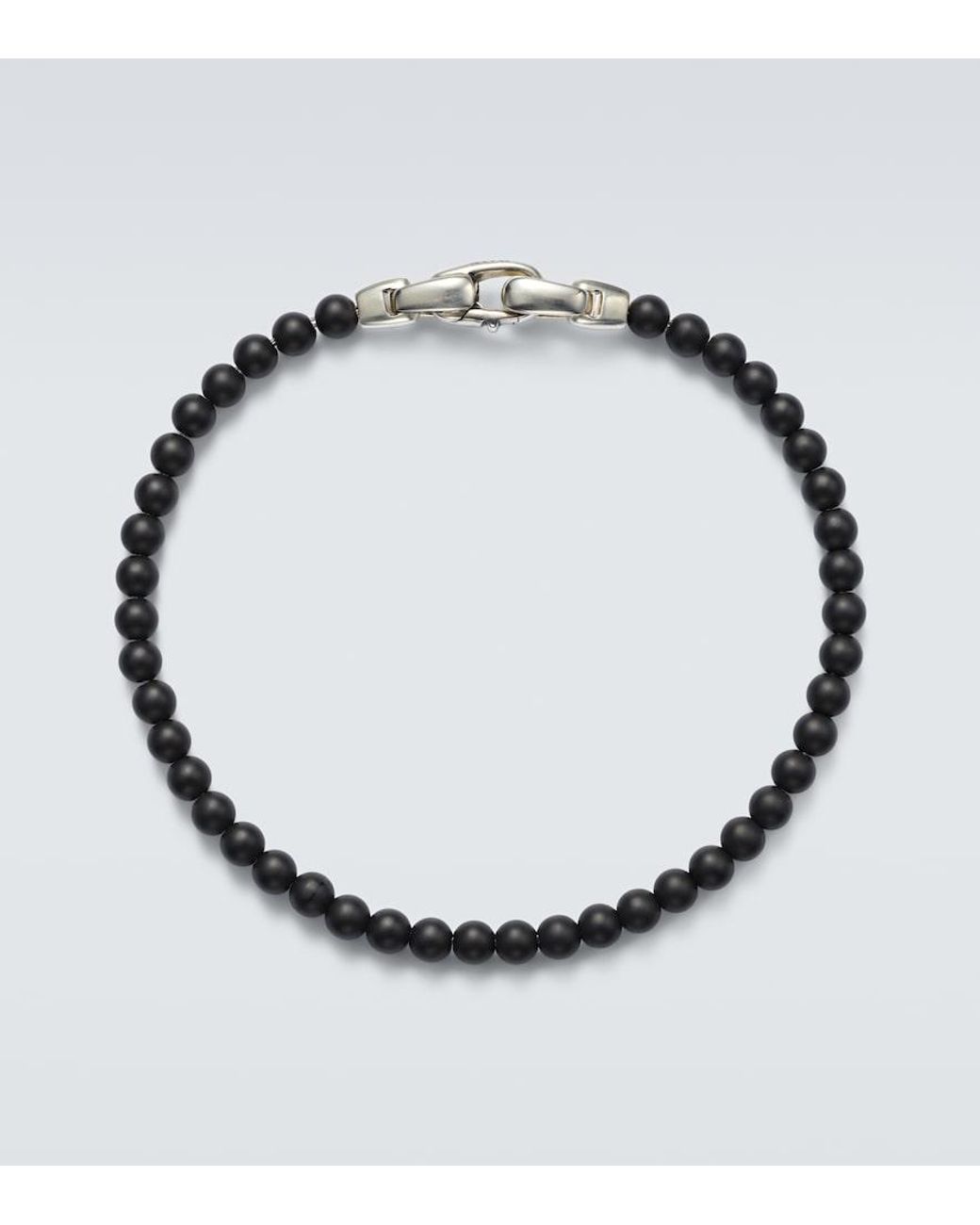 David Yurman Metallic Spiritual Beads Sterling Bracelet With Onyx for men