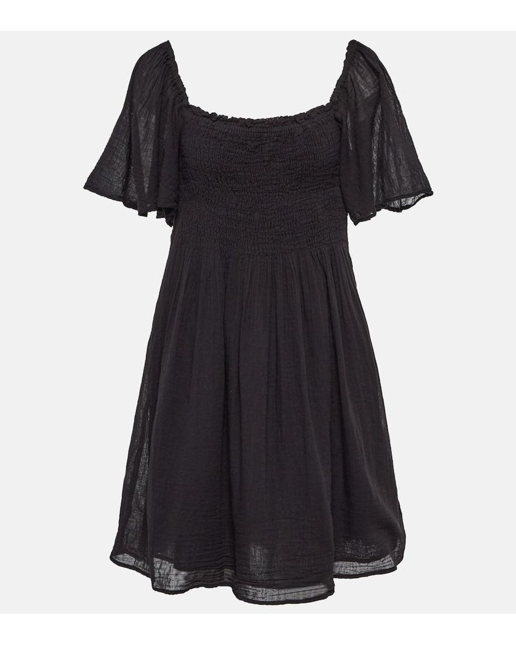 Velvet Black Esme Cotton Gauze Minidress