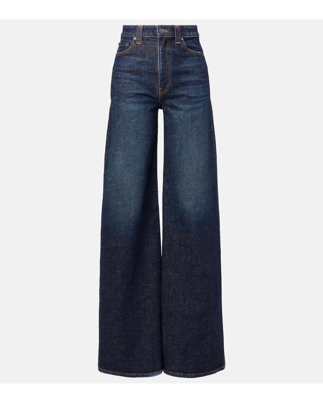 Khaite Blue Dane Wide-Leg Jeans