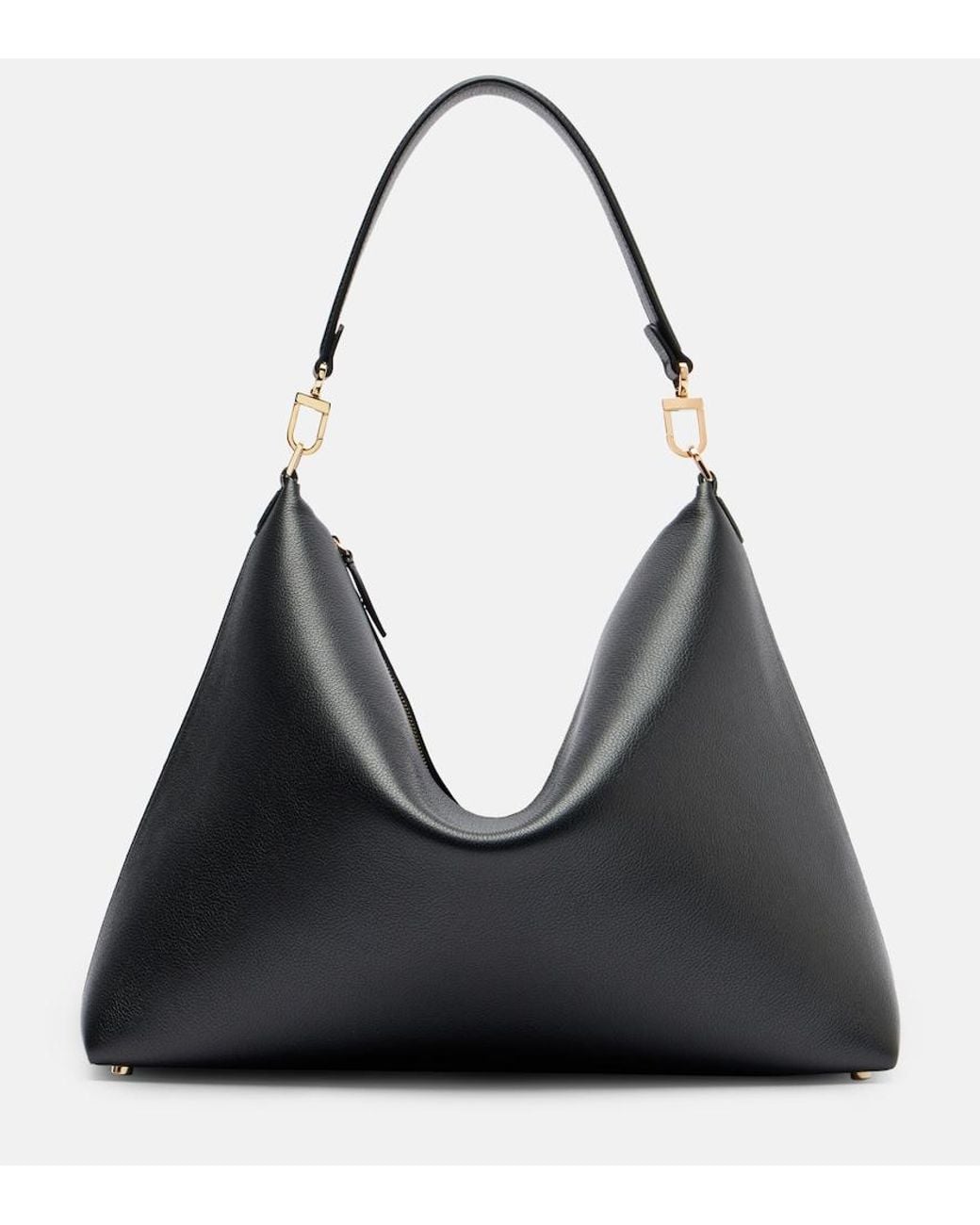 Totême Black Bevel Leather Shoulder Bag