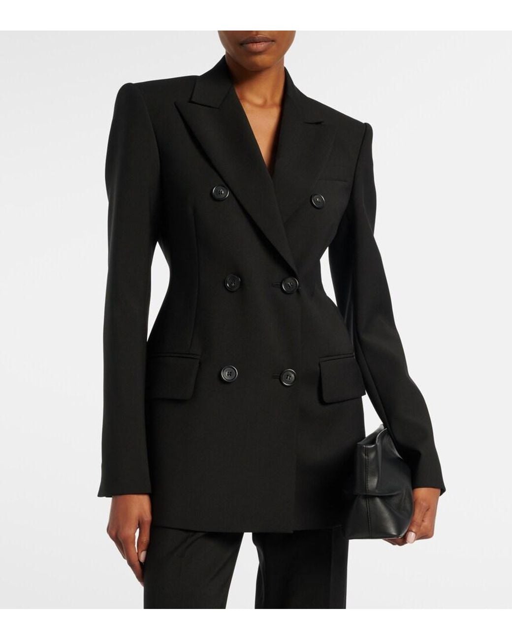 Sportmax Black Virgin Wool Blazer