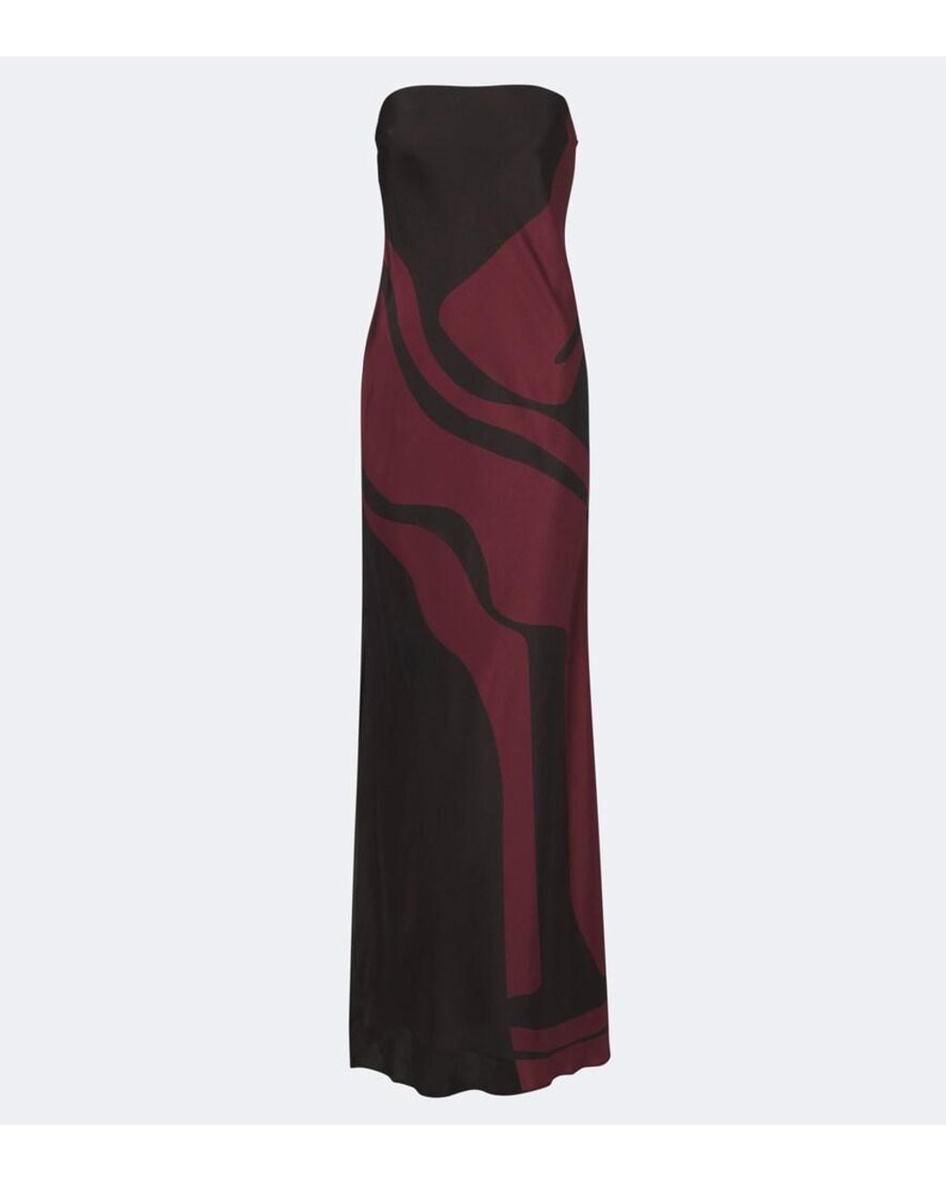 Sir Purple Printed Silk Satin Maxi Dress
