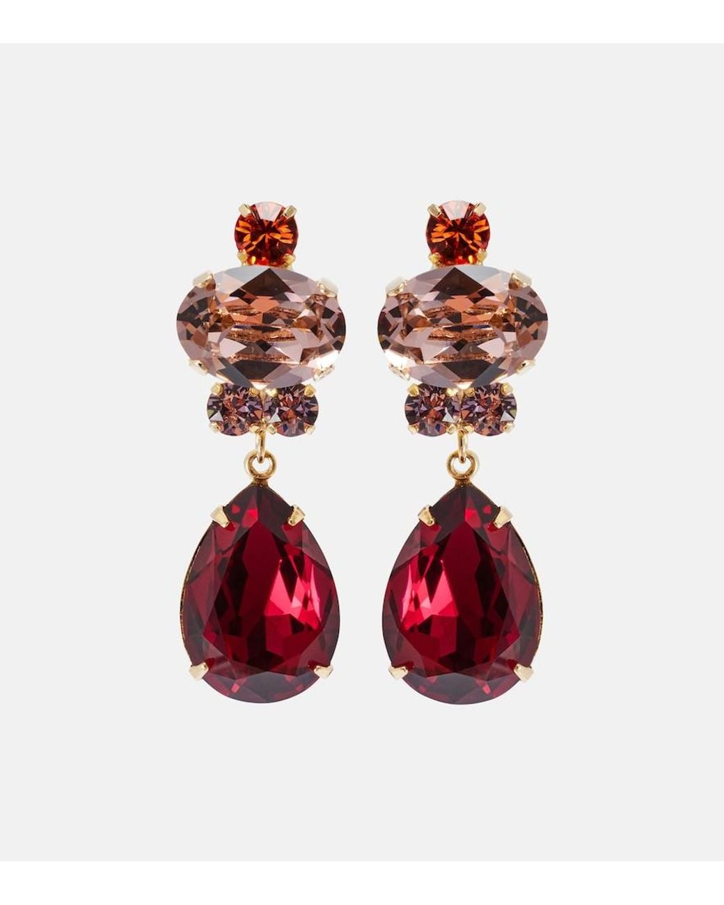Jennifer Behr Red Catherine-Plated Drop Earrings