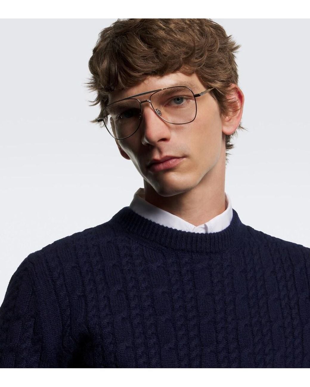 Dior Metallic Diorblacksuito A4U Aviator Glasses for men