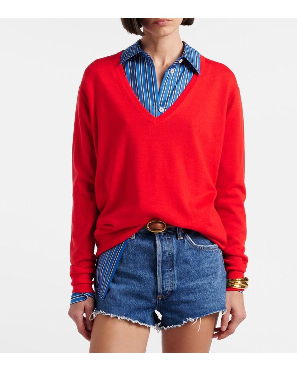 Agolde Blue Ridley Denim Shorts