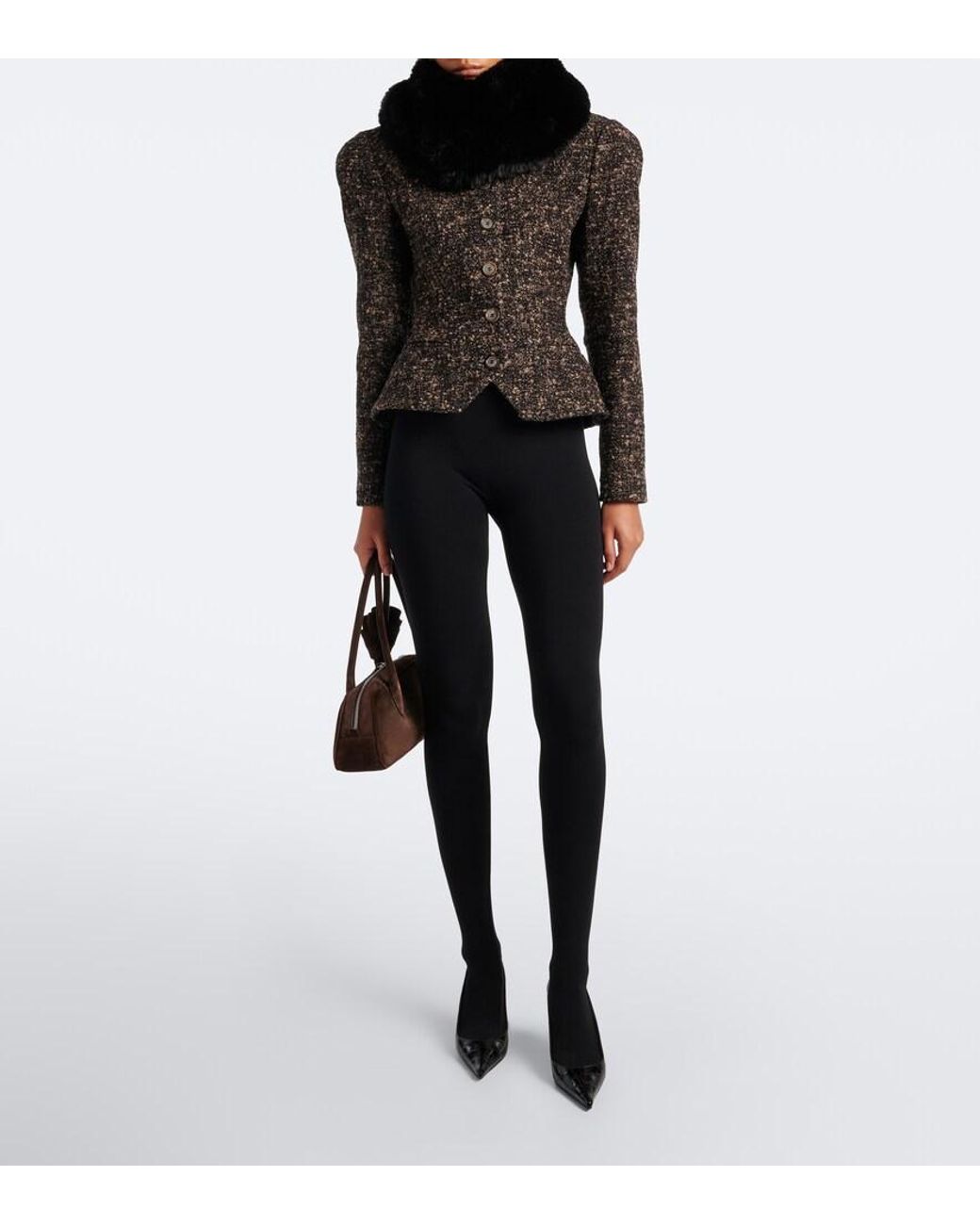 Magda Butrym Black Wool And Cashmere-Blend Boucle Jacket
