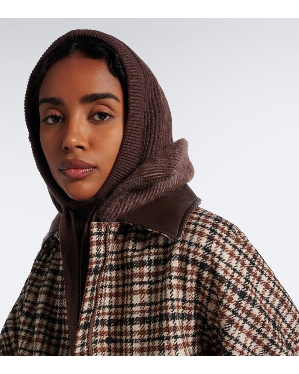 Brunello Cucinelli Brown Cashmere Balaclava